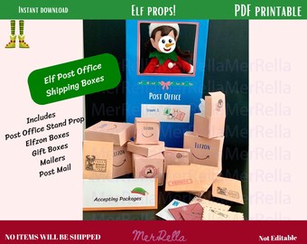 Printable Elf Post Office Prop | DIY Shipping Boxes (Instant Download)