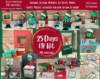 Fun Elf Kit Printable Bundle, 25 Day Christmas Elf Kit, Easy Interactive Elf Props, Elf Welcome Letter Activity, Funny Elf Jokes, Elf Mail