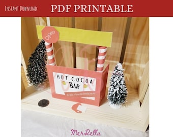 Elf Hot Cocoa Bar Prop Printable, Christmas Elf Kit (PDF Pattern)