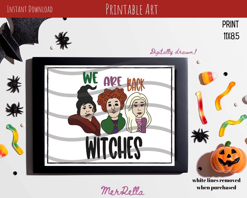 Hocus Pocus Sanderson Sisters Printable Art Pdf Hocus Pocus - Etsy
