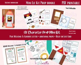 Elf Character Prop Mini Kit, Printable Props (PDF)