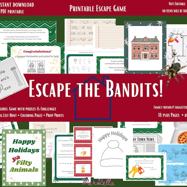 Home Alone Escape Game | Printable Holiday Activity (PDF) | Kids Family Holiday Game | Family Christmas Game | Home Alone Scavenger Hunt