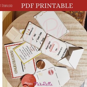 Miniature Elf Shelf printable, miniature letter envelopes, elf activity, doll miniature, Printable Elf Shelf Props
