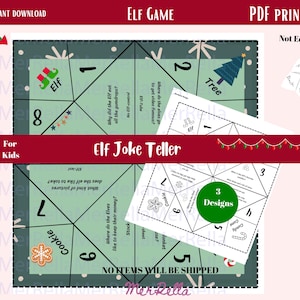 Atrapa piojos de elfo para imprimir, accesorio de elfo, notas divertidas de elfo, actividad navideña para niños, juego de fiesta navideña para niños