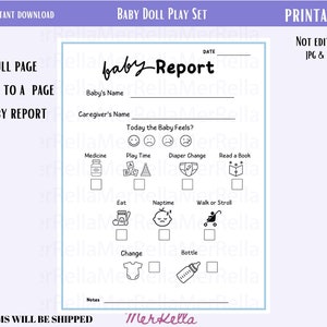 Printable Dramatic Play Baby Doll Nursery, Play Doctor Printable, Baby ...