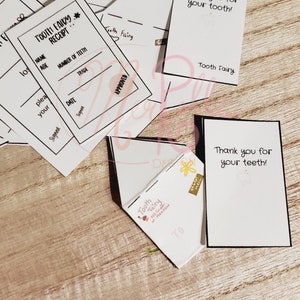 Miniatuur Tandenfee brief afdrukbaar, gepersonaliseerd Tandenfee certificaat, Toothy Fairy ontvangstbewijs, Fairy brief, miniatuur brievenvelop