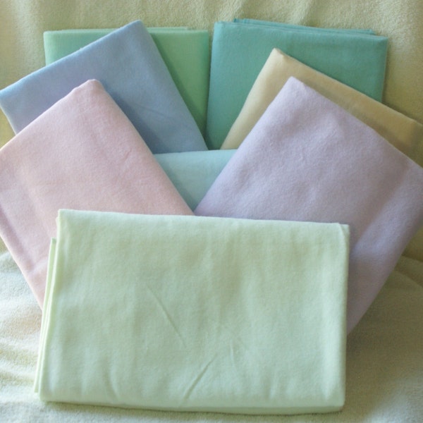 Extra Large Receiving Blanket - Swaddling Blanket - Cotton Flannel Baby Blanket - Burp Cloths  -  Solid Colors