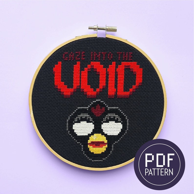 Void Pattern Printable Gaze Into the Void Cross Stitch Pattern PDF Instant Download Creepy ...