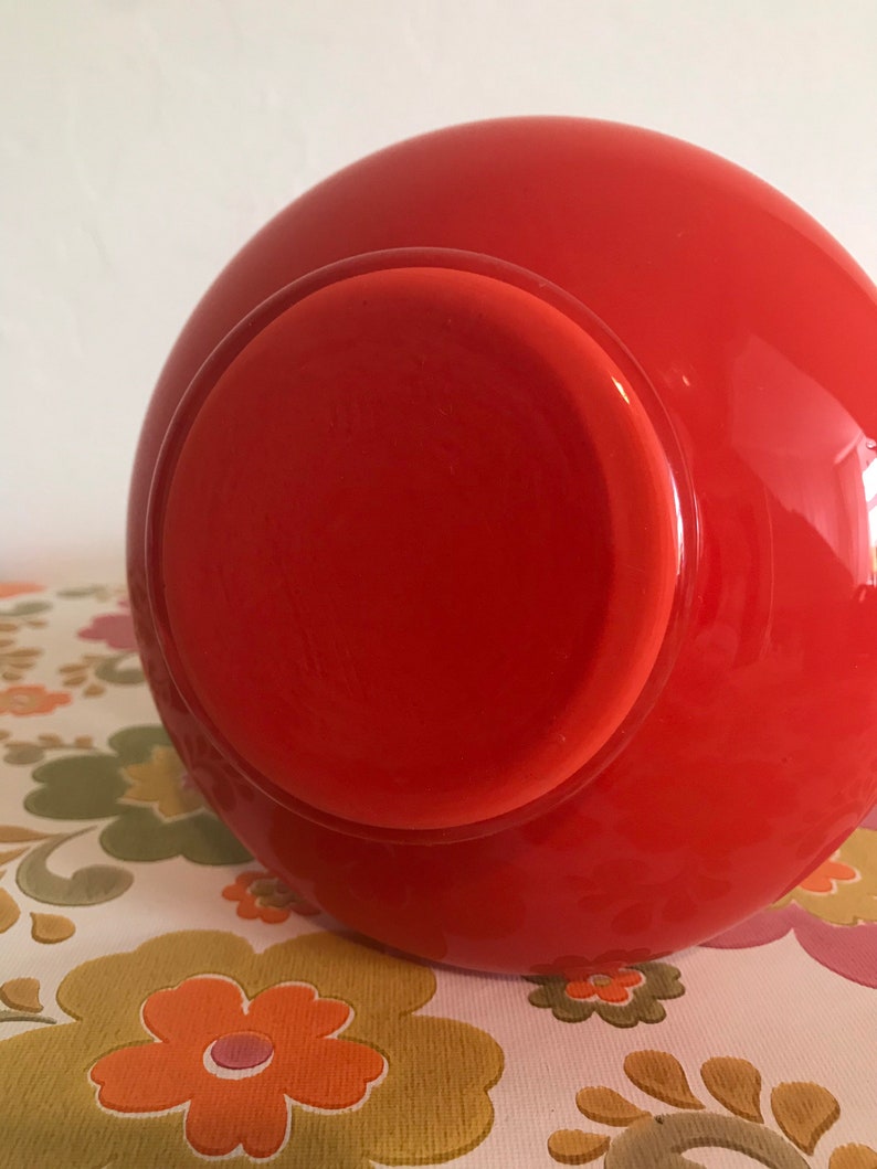 Vintage Empoli Vase circa 1970 Orange Cased Glass Etsy