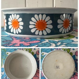Large Figgjo Flint Turi Daisy Design Bowl 12322 Circa 1960 image 1