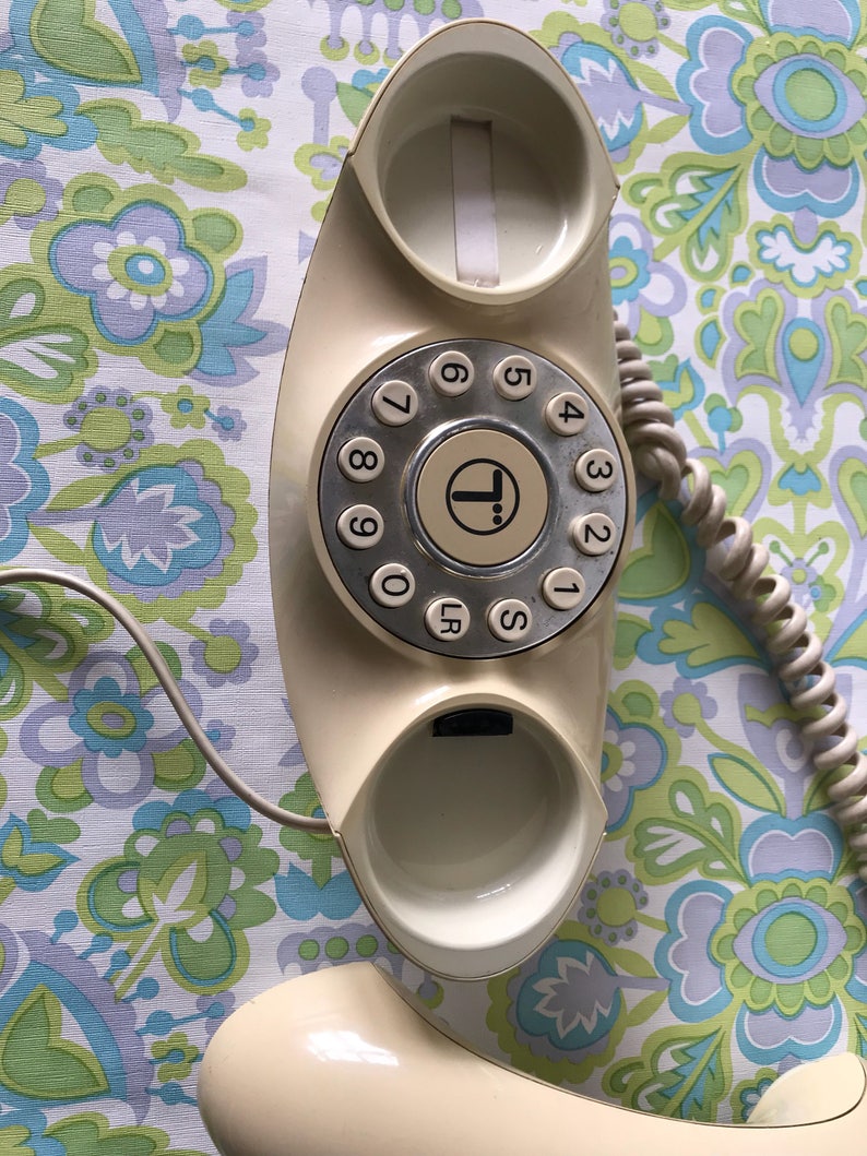 Cream Genie Phone BT circa 1970-80 | Etsy