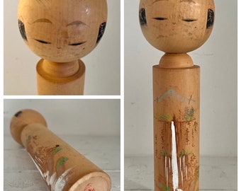 Vintage Wooden Traditional Creative Kokeshi Doll 22.5 cm 9  inches