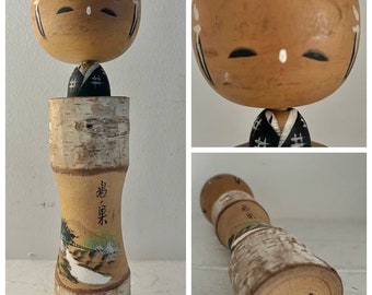 Vintage Wooden Traditional Creative Kokeshi Doll 23 cm 9.2 inches