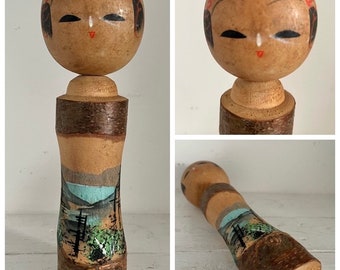Vintage Japanese Traditional Creative Kokeshi Doll  - 24.5 cm - 9.5 inches circa 1970s