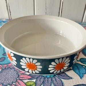 Large Figgjo Flint Turi Daisy Design Bowl 12322 Circa 1960 image 3