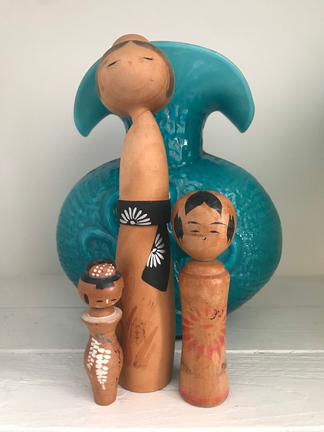 Vintage Japanese Bobble Head Kokeshi Mini 8.5 Cm Etsy UK