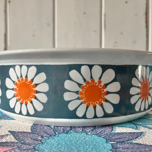 Large Figgjo Flint Turi Daisy Design Bowl 12322 Circa 1960 image 7