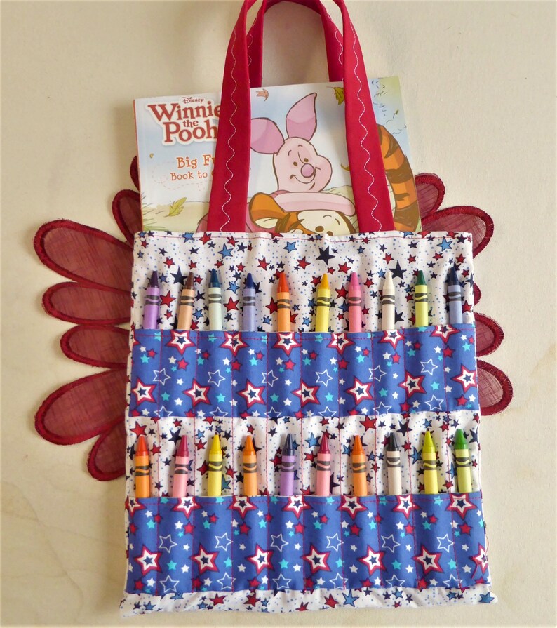 Download Kids' Crayon Bag with Crayons and Coloring Book/Cloth | Etsy