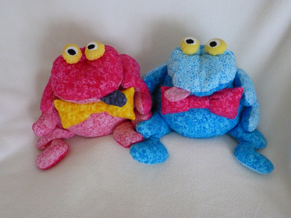 Frog Stuffed Animal/Bean Bag/Blue Frog Toy/Froggy Stuffed Etsy