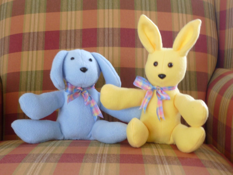 yellow bunny stuffed animal