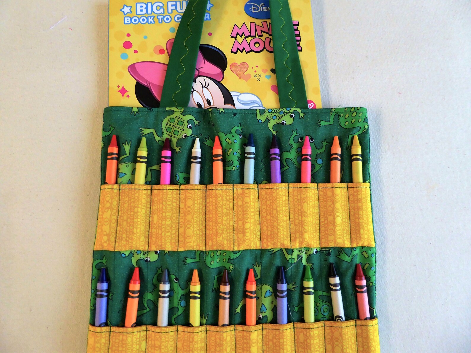 Crayon Bag with Crayons/Coloring Book/Cloth Activity Etsy