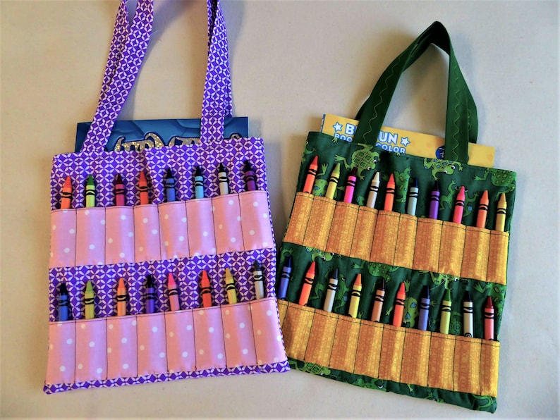 Download Crayon Bag with Crayons/Coloring Book/Cloth Activity | Etsy