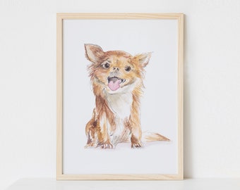 Ritratto personalizzato di un animale domestico, dipinto personalizzato di un cane, illustrazione personalizzata, ritratto personalizzato di un gatto,