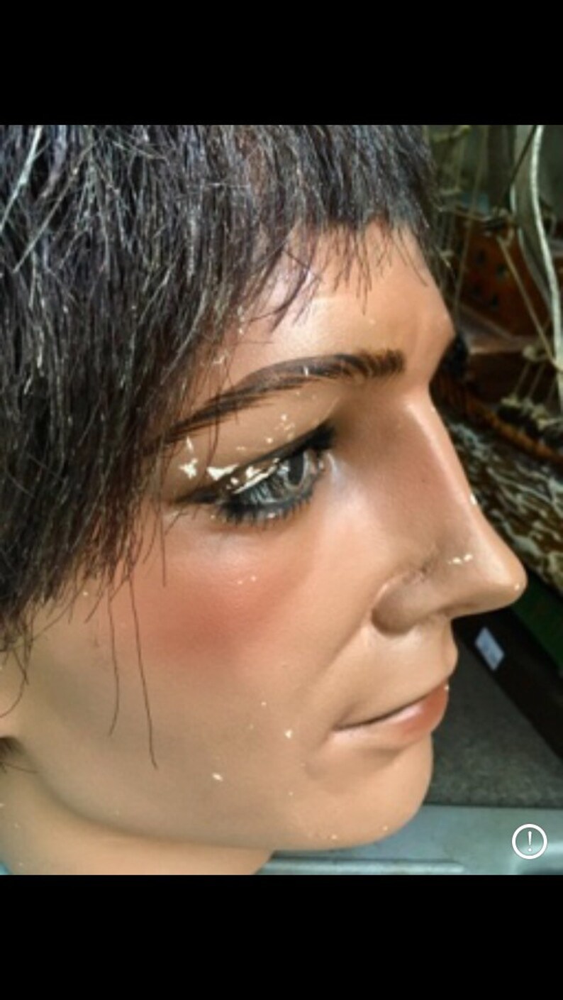 Vintage creepy male mannequin head display Etsy