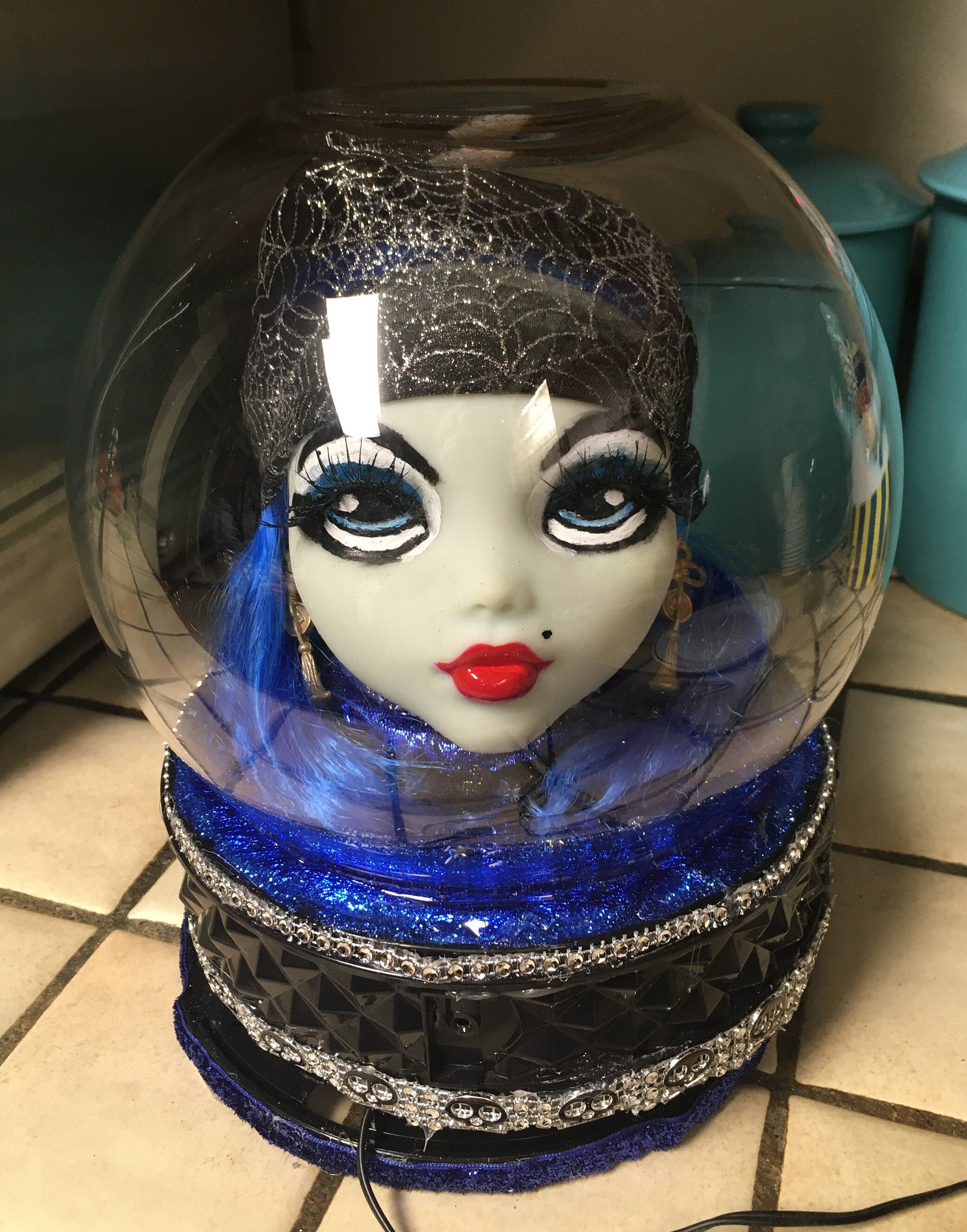 Light up Rotating Fortune Teller Crystal Ball Halloween Prop Etsy