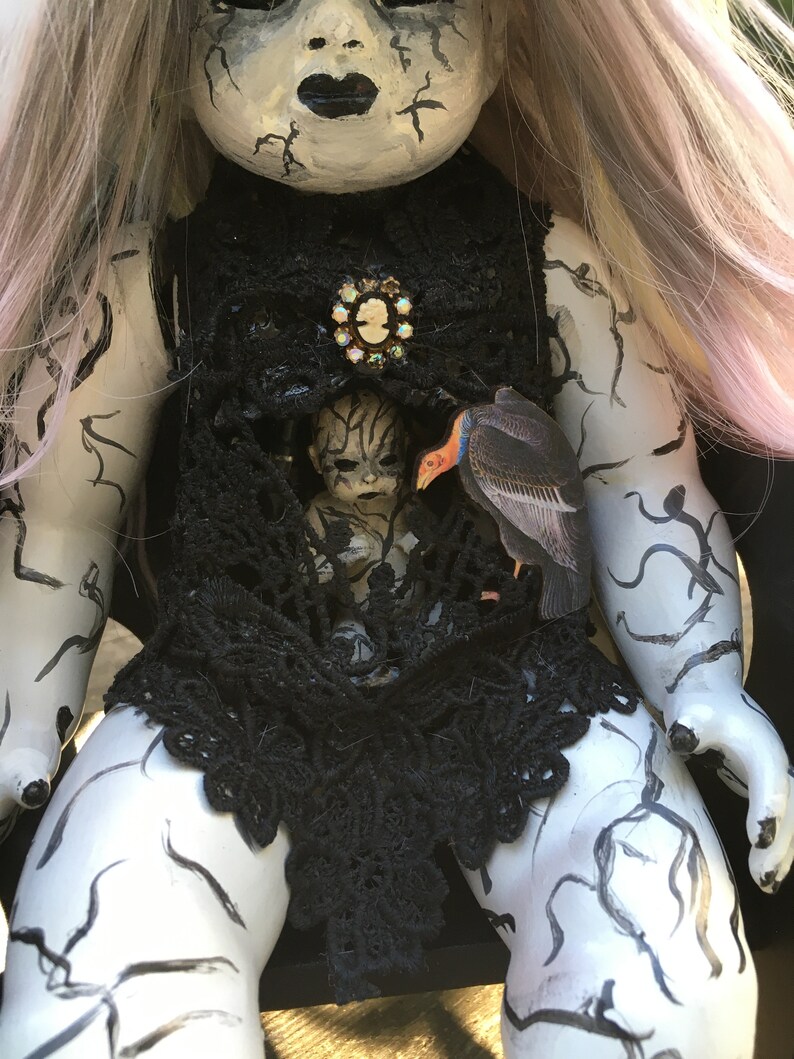 Light Up Reborn Porcelain Undead Demon Zombie Baby Doll Etsy