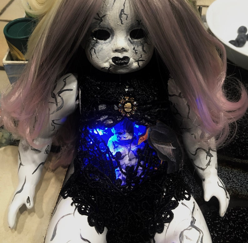 Light Up Reborn Porcelain Undead Demon Zombie Baby Doll Etsy