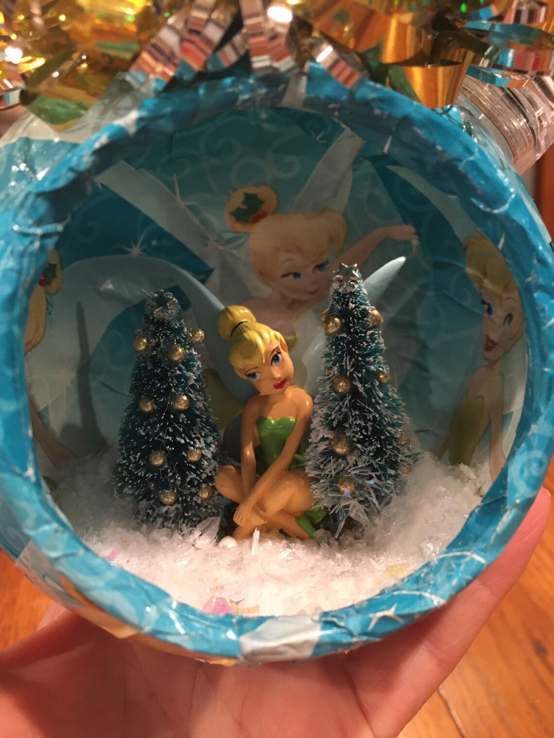 Large Light up Tinker Bell Christmas Ornament Diorama Etsy