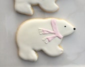 Decorated Cookies, Polar Bear, Edible Favors, Cookie Favors, Christmas Cookies, Cookies For Santa, Baby Shower, Winter Birthday