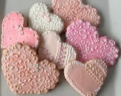 Decorated Cookie - Heart cookie Favor