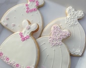 Decorated Cookie - Wedding Dress cookie Favor