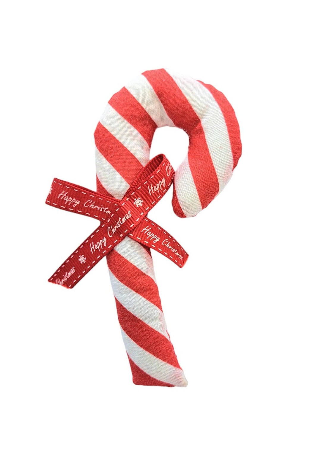 Candy Cane Plush Christmas Tree Decoration Handmade Etsy