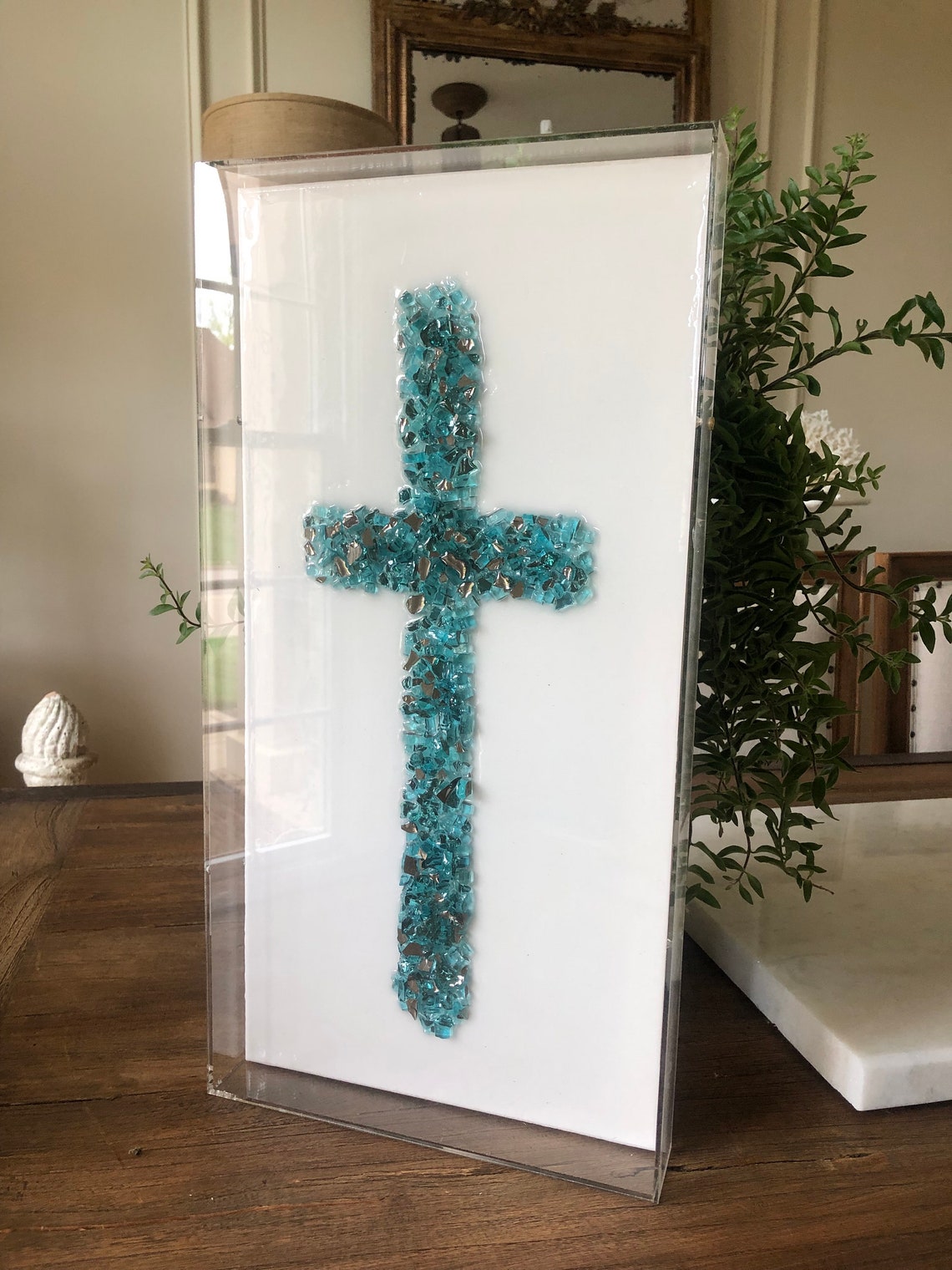 Custom Lucite Acrylic Frame Clear Plastic White Canvas Etsy