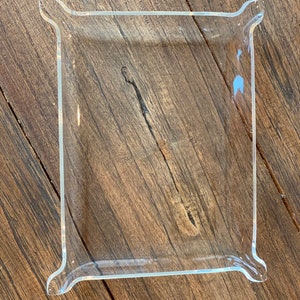 Acrylic Tray Serving Platter 7.5x9.5 Monogram Gift Graduation