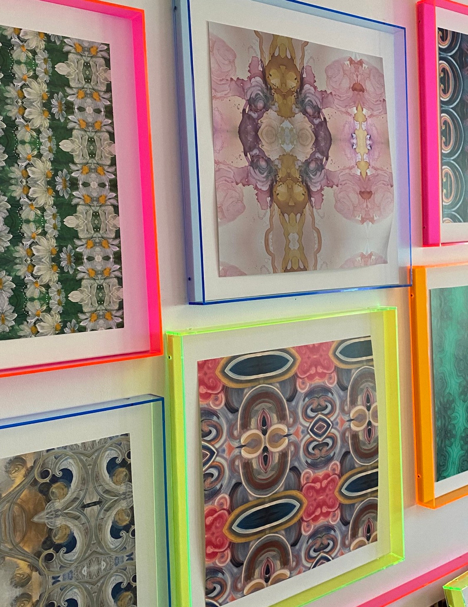 Neon Acrylic Frame Shadow Box Blue 24x24x2 Clear Front Neon Etsy