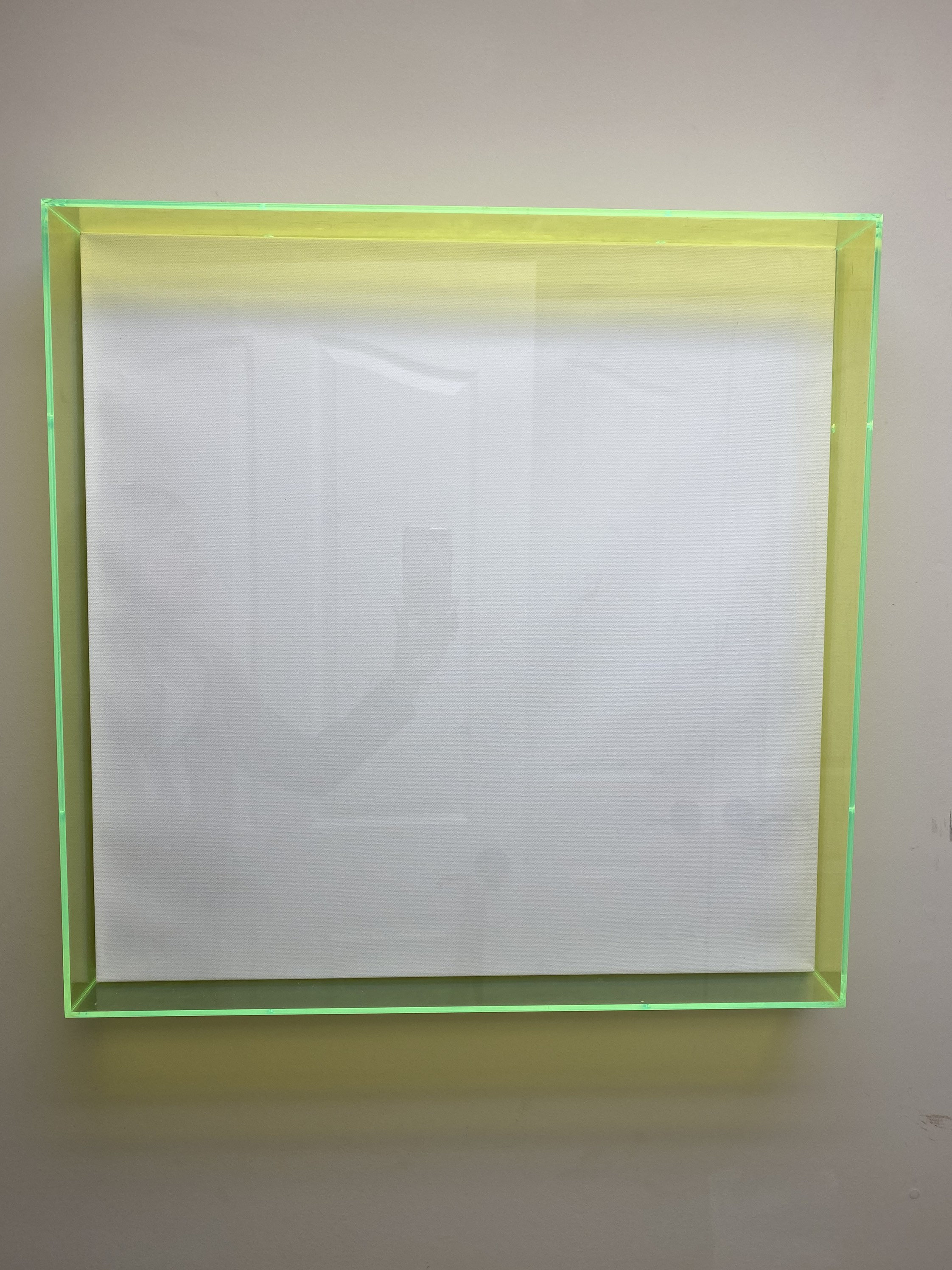 Neon Acrylic Frame Shadow Box 24x24x2 Yellow Green Add your Etsy