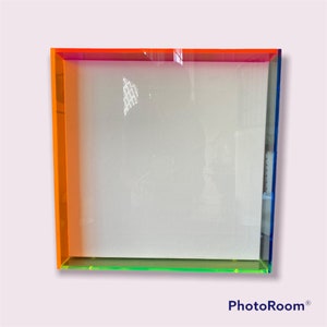 Frame Neon Acrylic Shadow Rainbow Multicolor Pink Orange Blue Green