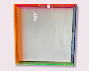 Frame Neon Acrylic Shadow Rainbow Multicolor Pink Orange Blue Green