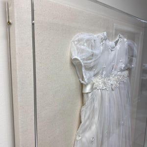 Baby Gown Frame Christening Acrylic Shadow Box Baptism Newborn Kit Custom image 4