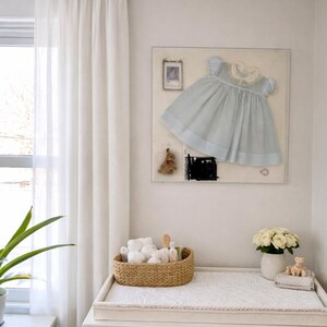 Baby Gown Frame Christening Acrylic Shadow Box Baptism Newborn Kit Custom image 3