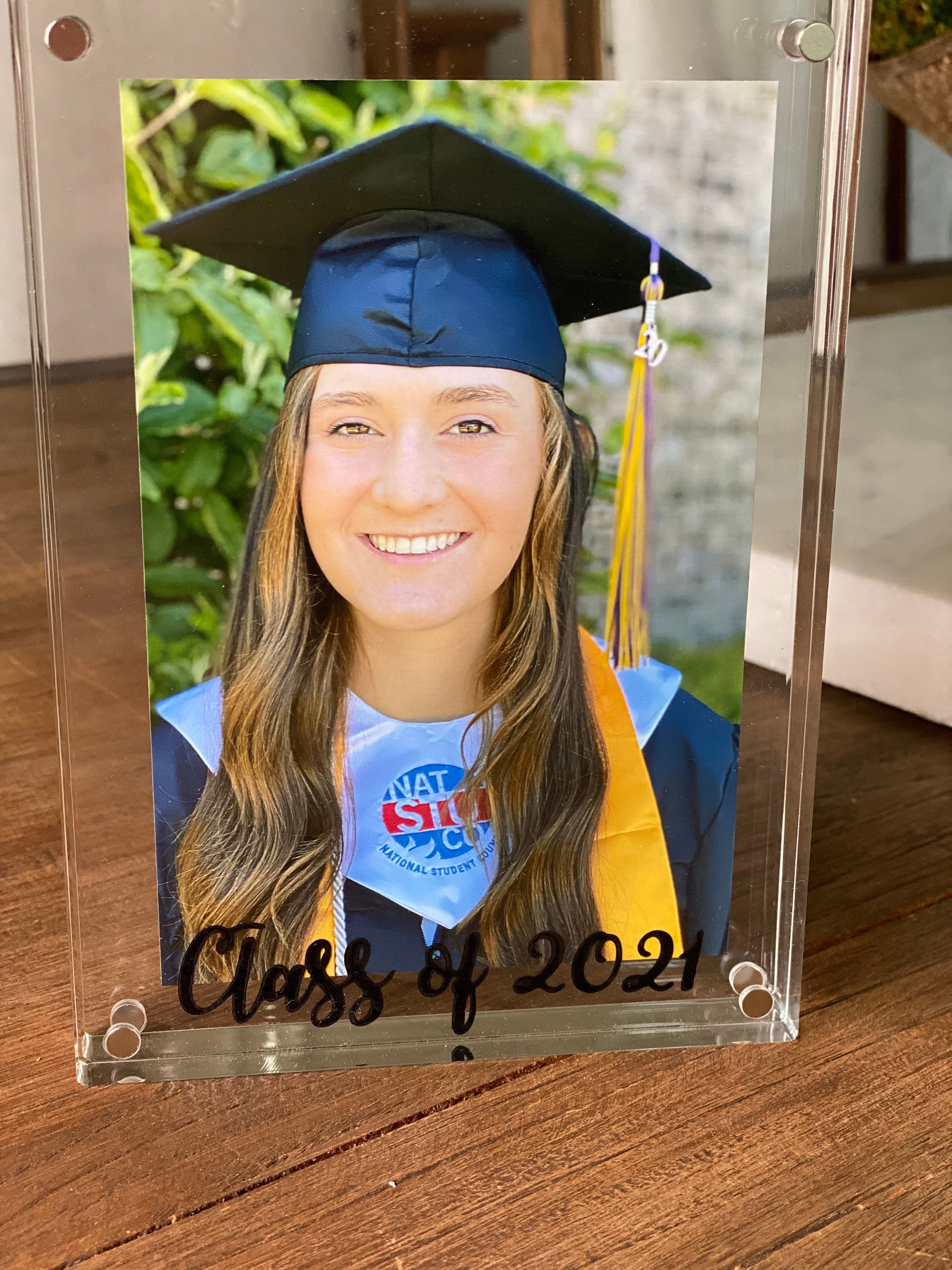 Graduation Acrylic Frame 5x7 Clear School 1 Thick Etsy