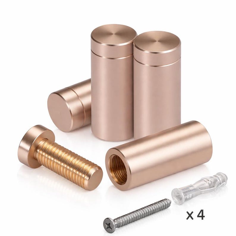 Aluminum Standoff Bolts Kit, Floating Frame Hardware, Wall Mount image 1