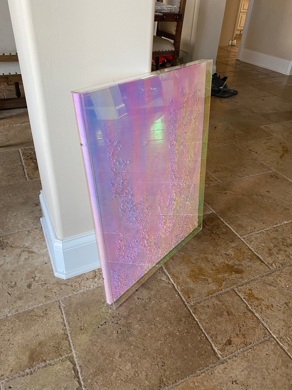 Frame Iridescent Neon Acrylic Shadow Box Custom Sizes Art Etsy