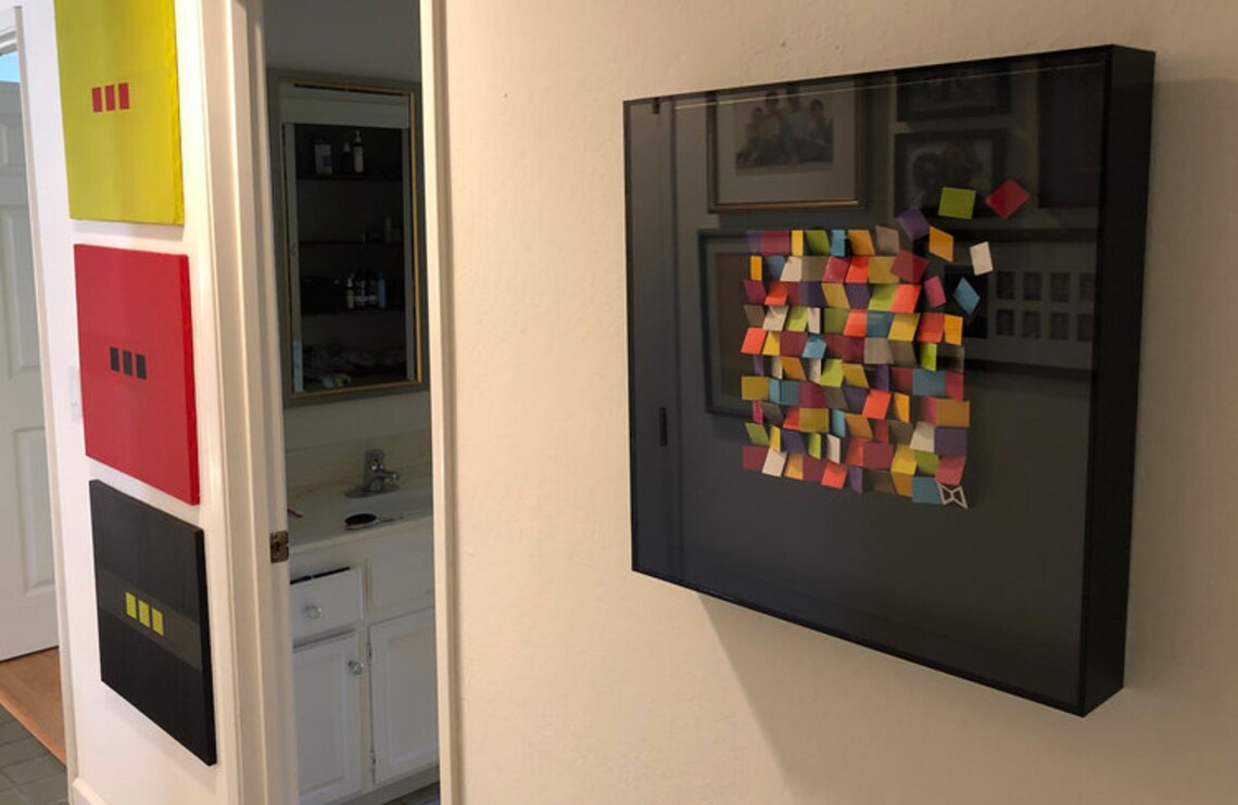 Black Acrylic Frame Lucite Box Shadow with Canvas CUSTOM Lots Etsy