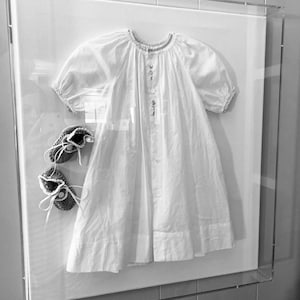 Acrylic Frame Shadow Box Baby Gown Christening Baptism Newborn Kit Comes with Canvas Custom