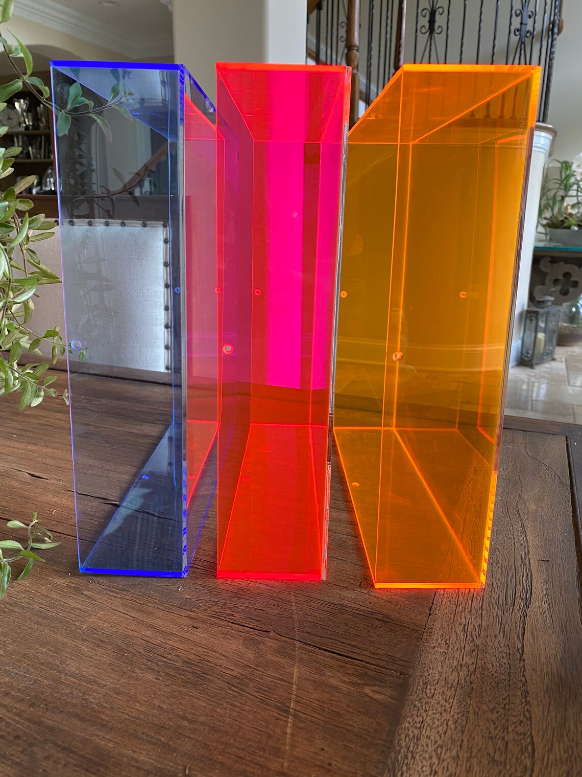 Blue Neon Acrylic Frame Shadow Box 24x24x3 Clear Front Neon Etsy